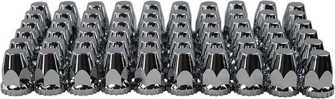 ABS Chrome Plastic 33mm Thread-on Standard Lug Nut Covers for Semi Trucks (Pack of 20) in Saudi Arabia