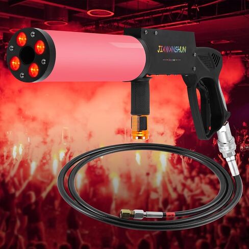 JIAWANSHUN LED CO2 Jet Machine، RGB CO2 محمول الناسف، CO2 Cryo Cannon Gun، مسدس ضباب CO2 محمول لحفلات الزفاف، الهالوين، الحفلات الليلية DJ وتأثير المسرح in Kuwait