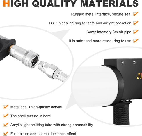 JIAWANSHUN LED CO2 Jet Machine، RGB CO2 محمول الناسف، CO2 Cryo Cannon Gun، مسدس ضباب CO2 محمول لحفلات الزفاف، الهالوين، الحفلات الليلية DJ وتأثير المسرح in Kuwait