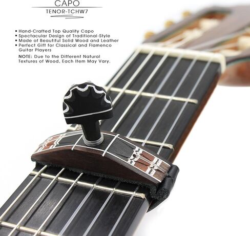 كابو جيتار خشبي مصنوع يدويًا "راميريز" من تينور. مصممة للاعبي الجيتار الكلاسيكي والفلامنكو. مصنوع من خشب الورد الصلب والمزين بخشب الأبنوس وحزام جلدي. تصميم مذهل على الطراز التقليدي. in Kuwait