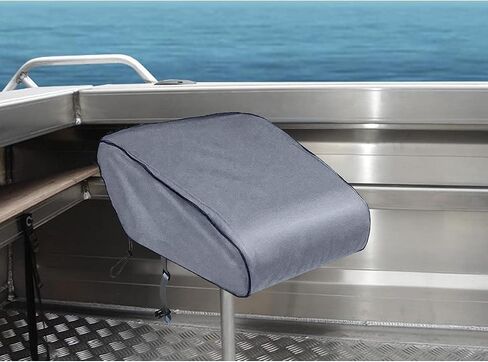 Boat Folding Seat Cover, 420D Waterproof Fishing Chair Cover, Fixed with Buckle Captain's Chair Cover, Protect Your Boat seat Cover Outdoors, 20" L x 19" W x 14" H Black in Saudi Arabia