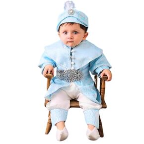 Infant Charming Prince Halloween Costume - Royal Prince Outfit for Babies - King Regalia Majestic Prince Costume - Perfect for Halloween Parties, Photoshoots & Special Occasions (6-12 Months, Blue)