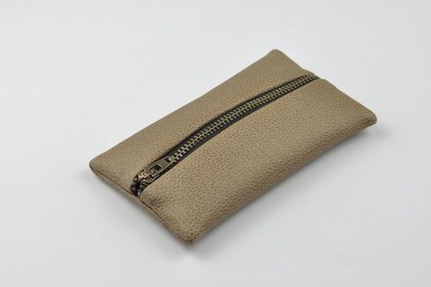 Pocket Tissue Holder with Zipper Enclosed Small Size Leather Travel Tissue Pouch for Purse (White) in Kuwait