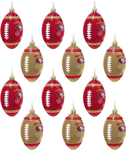 FOCO New Orleans Saints NFL 12 Pack Football Ornament Set in Saudi Arabia