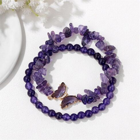 4PCS Aquamarine Jewelry Set 10mm Healing Crystals Bracelet Necklace Earrings Open Ring Triple Protection Bracelet Natural Healing Stones Blue Jewelry Birthday Anniversary Gift for Women in Saudi Arabia