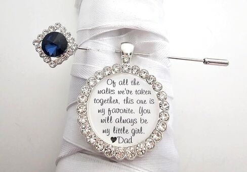 Bridal Bouquet Pin Bouquet Charm Something Blue Wedding Accessory Bridal Pin Bride Gift from Mom and Dad Wedding Jewelry Mother Father Daughter Gift Sapphire Flower Bouquet Pin(Today a Bride-Gold) in Saudi Arabia