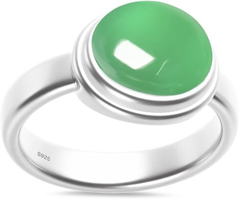 Classical Natural Black Agate Stone Ring,Dainty Elegant 925 Sterling Silver Real Genuine Oval Gemstone Crystal Quartz Ring Jewelry for Women (A01_Black Agate, 7) in Kuwait