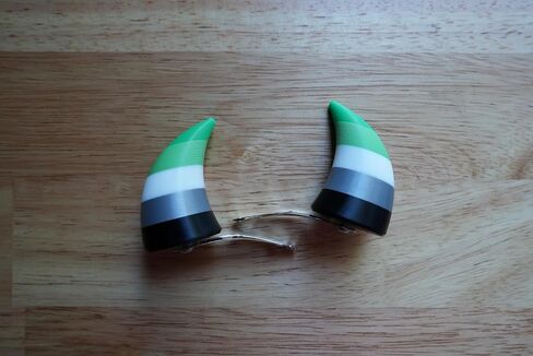 Striped Devil Clip-on Horns (Striped Black and White) in Kuwait