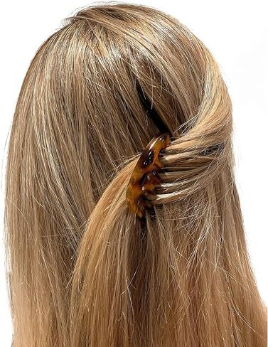 Camila Paris CP2431 فرنسي شعر جانب الشعر مشط قذيفة السلحفاة الدائرية الصغيرة ، ملطفة الشعر الفرنسية ، مقاطع شعر قوية الحجز للنساء ردة كعكة ، لا توجد إكسسوارات شعر الفتيات في فرنسا مصنوعة في فرنسا in Kuwait