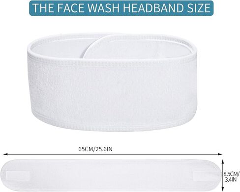 4 Pack Spa Facial Headbands for Women, Black Face Wash Headband Adjustable Make Up Wrap Head for Washing Face Shower Teen Girl Gifts Trendy Stuff in Saudi Arabia