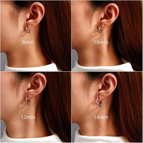 4 Pairs Small Gold Hoop Earrings Set for Women Hypoallergenic 14K Gold Plated Cartilage Hoop Earrings Lightweight Huggie Hoops Earrings in Saudi Arabia