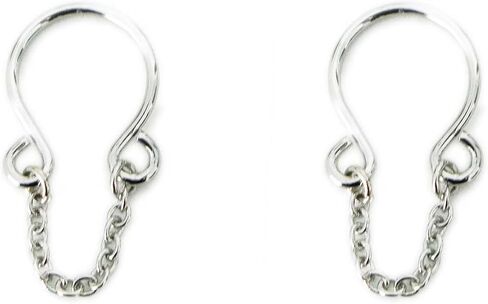Non-Piercing Nipple Chain Adjustable Jewelry for Women Faux Piercing (Silver) in Kuwait