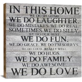 علامة خشبية مستصلحة ريفيًا بطبيعتها - 24 × 12 مصنوعة يدويًا ديكور المنزل المزرعة لغرفة المعيشة أو طاولة الطعام أو المطبخ أو الموقد - فن العائلة الريفية (ملاذنا) in Kuwait