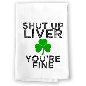 St Patricks Day Kitchen Dish Tea Towel Decoration | Decorative Bathroom Hand Decor | Holiday Shamrock Gnomes Bath Towels | Spring Winter Green Home Decor | Saint Patrick's Day Paddy's Day Paddys