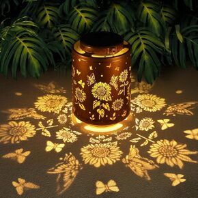 Hummingbird Solar Lanterns Garden Decor Birthday Gifts for Women Mom Grandma Metal Hanging Solar Lights Waterproof Outdoor Decoration for Outside LED Lanterns for Yard Patio Lawn Pathway Landscape