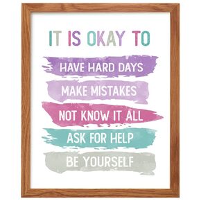 Inspiration Motivation Wall Art for Home Office Bedroom Bathroom - Positive Quotes Wall Decor - Encouragement Gift for Woman Teen Girls Daughter - Women's empowerment Poster - Classroom Decorations
