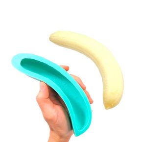 Whole banana mold banana split wax silicone mold Realistic fruits molds wax melts molds NC005