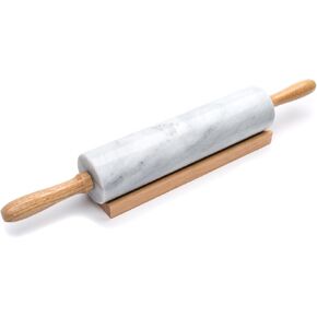 Fox Run Marble Rolling Pin and Base, Green 2.5 x 18 x 3 inches in Kuwait