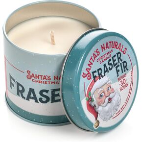 Santa's Naturals Fraser Fir Christmas Candle Gift Set | Authentic Pine Fragrance | Stocking Stuffers | Each Candle Burns 14+ Hours | Made in USA | Soy and Beeswax Blend with Essential Oils in Saudi Arabia