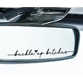 3 x Car Rear Mirror Vinyl Decal Stickers Water Bottle Decor Cute Laptop Sticker Aesthetic Tumbler Positive Affirmation Decal Car Rearview For Women Gift For Her (Black, Let Them)