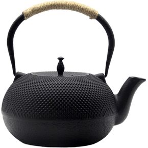 Big Cast Iron Teapot Set with Cups, Japanese Tetsubin Tea Kettle for Stovetop Safe, Cast Iron Tea Set with Tea Strainer for Loose Tea and Enameled Interior (1800ml Teapot Set with Cups)