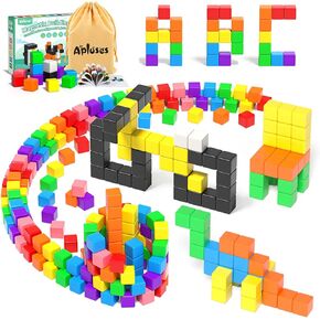 54 PCS Magnetic Blocks, Magnetic Building Blocks for Toddlers 3+, Montessori Toys, Magnetic Cubes, Preschool STEM Educational Sensory Magnet Toys for Kids Ages 3-5 Year Old Boys and Girls