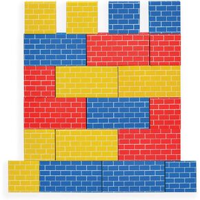 Bankers Box at Play XL Cardboard Building Blocks Set - 40 Blocks (20 Large, 20 Medium), Heavy Duty Toy Blocks for Kids and Families