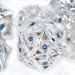 RULE DICE 7pcs Captive Magic Dragon Metal D& D Dice Set, Unique Design, Fantastical Hollow Polyhedral DND Metal Dice, Suitable for Role Playing Games Dungeons and Dragons D&D Dice Set (Rainbow) in Saudi Arabia