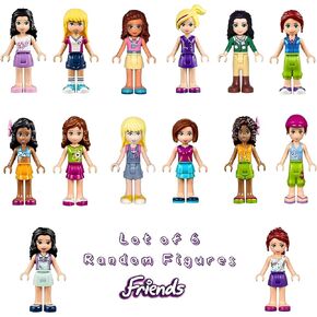 LEGO Friends Girl Female Male Minifigures - Lot of 6 Random Figures (No Duplicates)