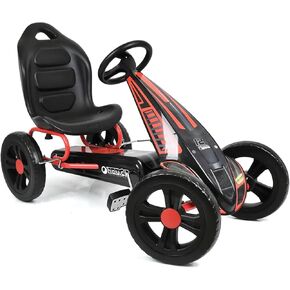 Hauck Hurricane Pedal Go Kart ، لعبة ركوب مع إطارات مطاطية وفرامل اليد ، للأطفال الذين تتراوح أعمارهم بين 4 و 10 سنوات