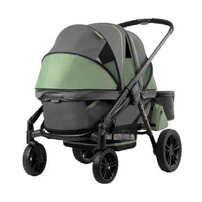 Evenflo Pivot Xplore Dreamz All-Terrain Stroller Wagon with Bassinet Insert (Jetsetter Black)