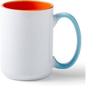 Cricut Beveled Blank Mug, Ceramic-Coated, Dishwasher & Microwave Safe Mug to Decorate, Cricut Mug Press & Infusible Ink Compatible,15 Oz Sublimation Mug, Ideal for Crafts and Printing, 1 Count, Ocean
