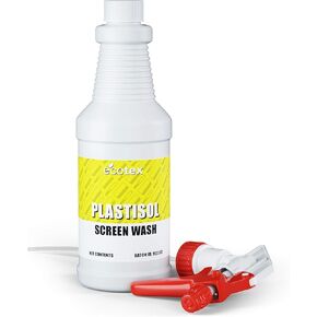 Ecotex® Plastisol Screen Wash (Quart - 32oz.)- Use in Sink and Screen Printing Press - Degreaser and Degradant Cleaner for Screen Printing Inks - Silk Screen Ink Remover for Plastisol Ink on Mesh