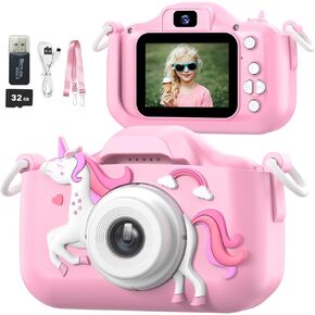 Mgaolo Kids Camera Toys for 3-12 Years Old Boys Girls Children,Portable Child Digital Video Camera with Silicone Cover, Christmas Birthday Gifts for Toddler Age 3 4 5 6 7 8 9 (Green)