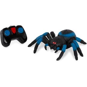 Terra by Battat – Remote Control Spider for Kids – RC Tarantula with LED Eyes – Realistic Animal & Moving Legs – Fast-Moving & 360 Spin – Blue Tarantula – 6 Years +