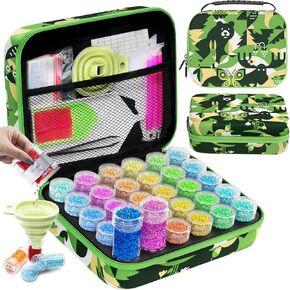 ARTDOT 60 Slots Storage Container for Diamond Art Kits for Adults,Portable Bead Storage Boxes for Diamond Painting Accessories and Tools