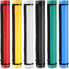 Yahenda 6 Pcs Expandable Blueprint Tubes Bulk Expand from 24" to 40" Poster Tube with Strap Storage Tubes with Caps Portable Round Carrying Case for Documents, Blueprints, Drawings, Art(6 Colors)