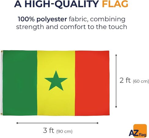 AZ FLAG - Morocco Flag - 3x5 Ft - Light Polyester Moroccan Banner with Two Brass Eyelets - Fade Resistant - Vivid Colors - 3' x 5' Feet - 150x90 Cm in Saudi Arabia