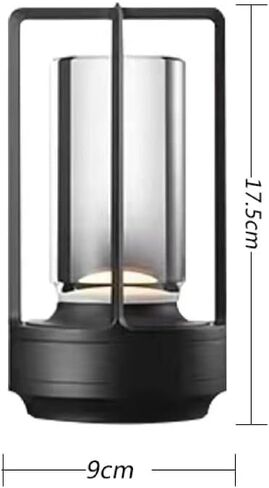 Portable Metal Table Lamp for Indoor/Outdoor ,Rechargeable Cordless LED Lamp, 3-Colour Infinitely Dimming Battery Powered Small Desk Lamp, Restaurant/Bedroom/Bar/Coffee Shop/Camping Light (Gold) in Kuwait