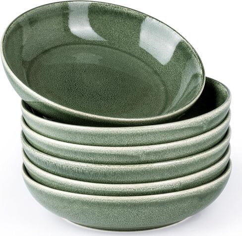 AmorArc 8.5'' Large Ceramic Pasta Bowls, 36oz Stoneware Pasta Serving Bowls Set of 4 for Kitchen, Wide Bowls for Pasta,Salad,Oatmeal, Microwave Safe, Reactive Glaze-Ocean in Saudi Arabia