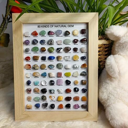 80 Pcs Natural Mineral Specimens : Classic Collection of Crystal, Agate, Fluorite, etc. for Home Decoration and Gift Giving in Saudi Arabia