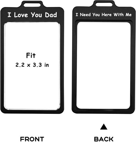 Car Rearview Mirror Hanging Metal Photo Frame, Drive Safe Cute Mini Picture Holder Frames, Car Rear View Mirror Decor Accessories (Black - Drive Safe) in Saudi Arabia