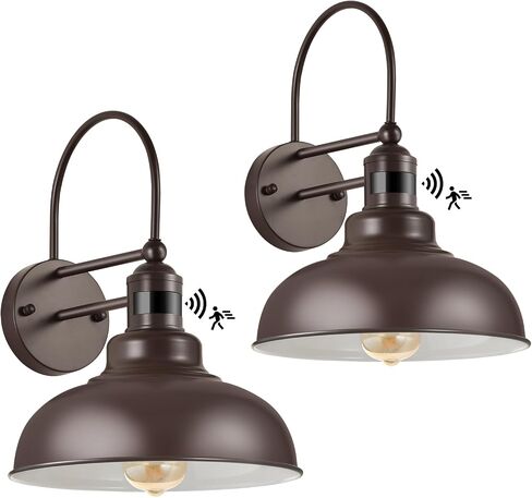 Outdoor Wall Light Gooseneck Sconce: 2 Pack Dusk to Dawn Wall Light Fixture - Exterior Wall Sconces for Farmhouse Barn House in Saudi Arabia
