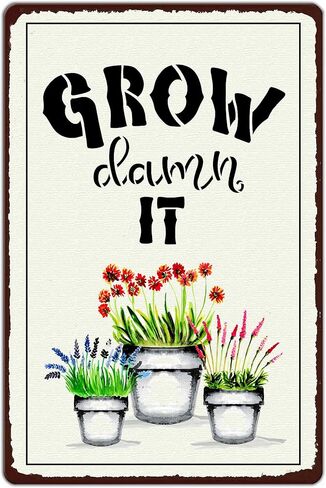 Artlunar Funny Garden Sign Outside Decor - Humorous Gardening Gift for Women Enthusiasts, 12" x 8" (980) in Saudi Arabia