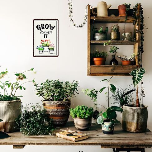 Artlunar Funny Garden Sign Outside Decor - Humorous Gardening Gift for Women Enthusiasts, 12" x 8" (980) in Saudi Arabia