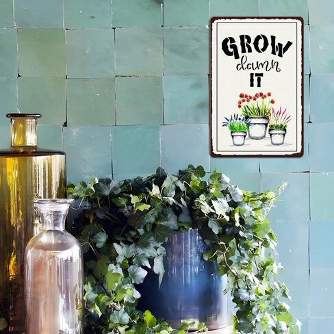 Artlunar Funny Garden Sign Outside Decor - Humorous Gardening Gift for Women Enthusiasts, 12" x 8" (980) in Saudi Arabia