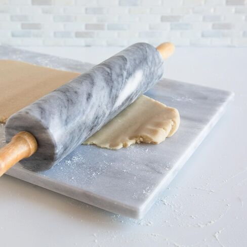Fox Run Marble Rolling Pin and Base, Green 2.5 x 18 x 3 inches in Kuwait