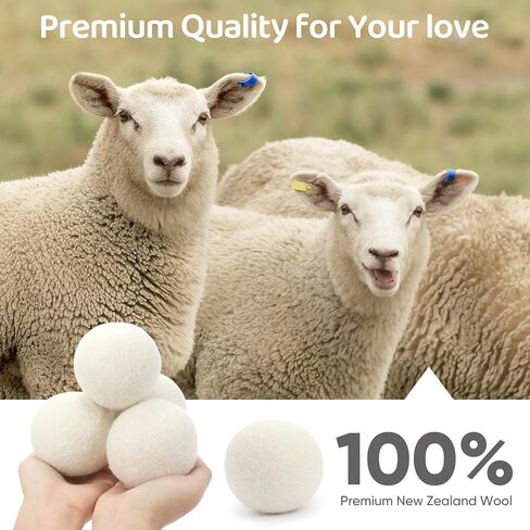 Wool Dryer Balls 6 Pack, Natural Fabric Softener, Dryer Balls Laundry Reusable, Reduces Clothing Wrinkles and Saves Drying Time (Gray) in Saudi Arabia