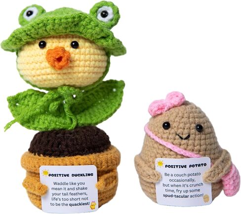 Handmade Crochet Emotional Encouraging Support Pickle & Sunflower – Funny Encouraging Pickle with Card, Cute Knitted Plush Gift for Mom, Friends, and Coworkers in Saudi Arabia
