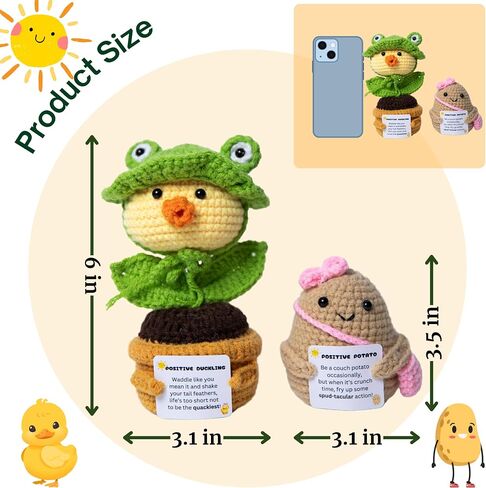 Handmade Crochet Emotional Encouraging Support Pickle & Sunflower – Funny Encouraging Pickle with Card, Cute Knitted Plush Gift for Mom, Friends, and Coworkers in Saudi Arabia